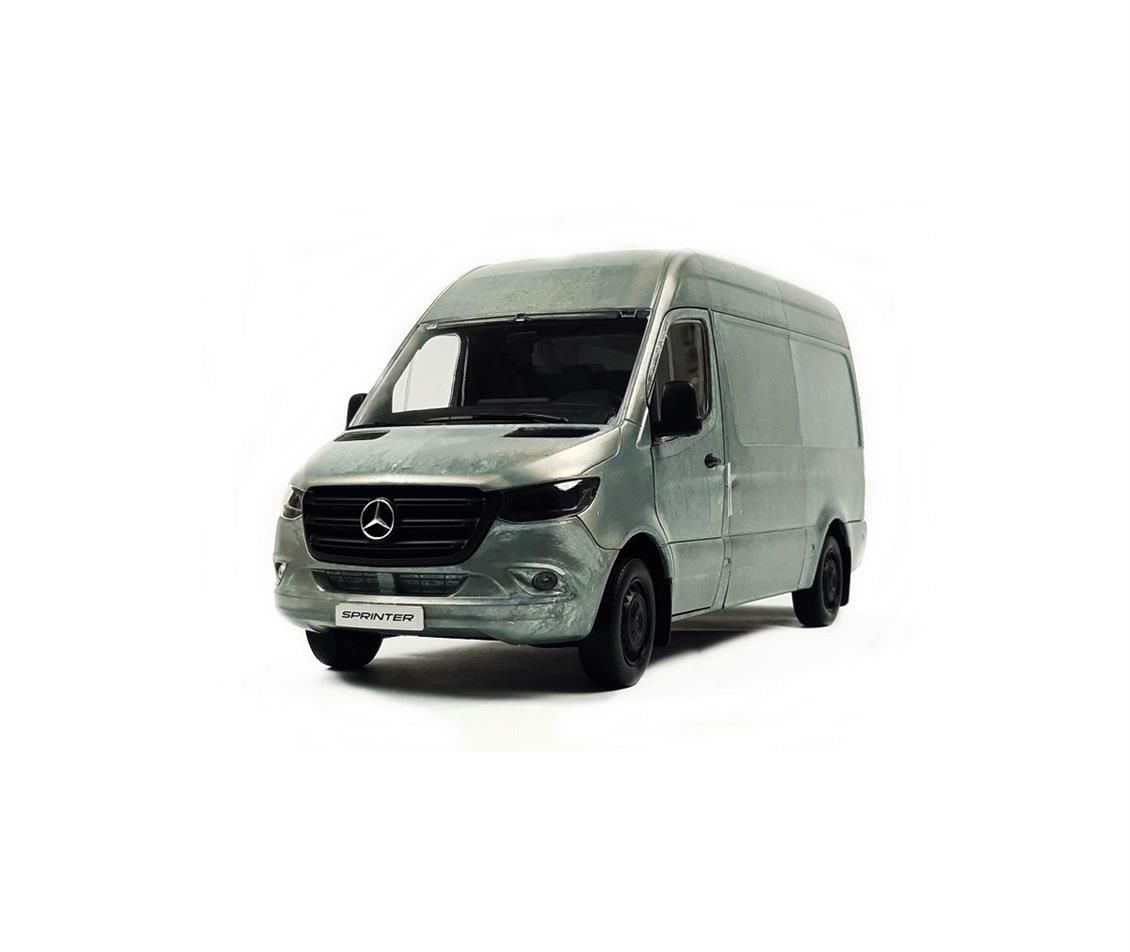 Norev B66006029 1/18 Ölçek, Mercedes Benz Sprinter 2018, Rugged Edition, Grey Silver, Sergilemeye Hazır Metal Araba Modeli