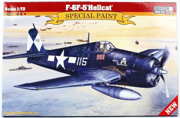 Mistercraft D262 1/72 Ölçek, F-6F-5 (Cehennem Kedisi) Savaş Uçağı, Plastik Model kiti