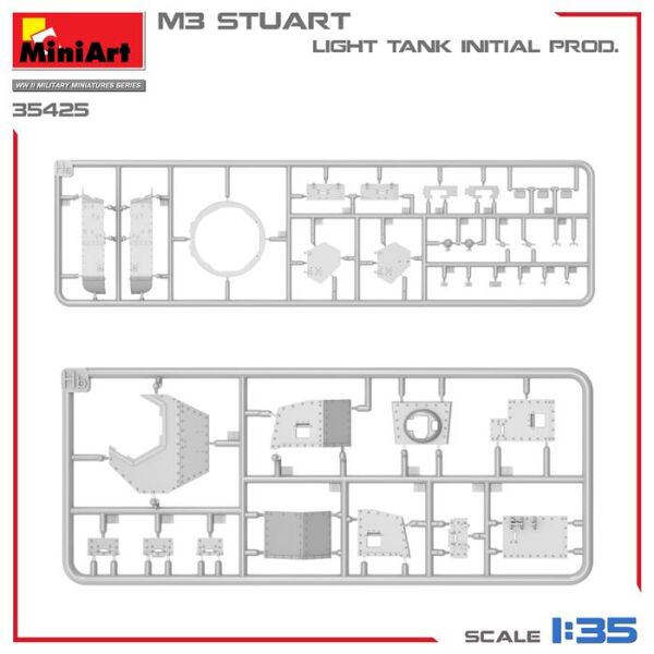 MiniArt 1:35 M3 Stuart Hafif Tank. İlk Üretim