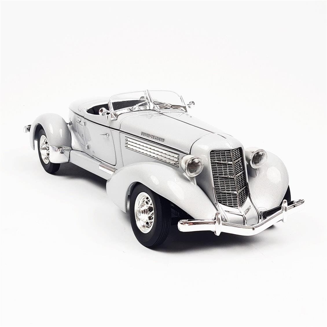 AutoWorld AW268 1/18 Ölçek, 1935 Auburn 851 Speedster, Grayhaze, Sergilemeye Hazır Metal Araba Modeli