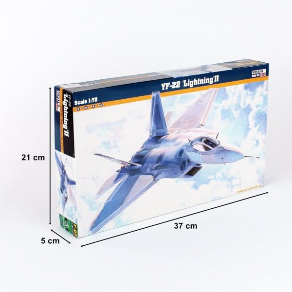 Mistercraft F007 1/72 Ölçek, YF-22 Lightning II Savaş Uçağı, Plastik Model kiti