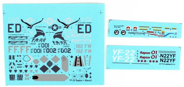 Mistercraft F007 1/72 Ölçek, YF-22 Lightning II Savaş Uçağı, Plastik Model kiti