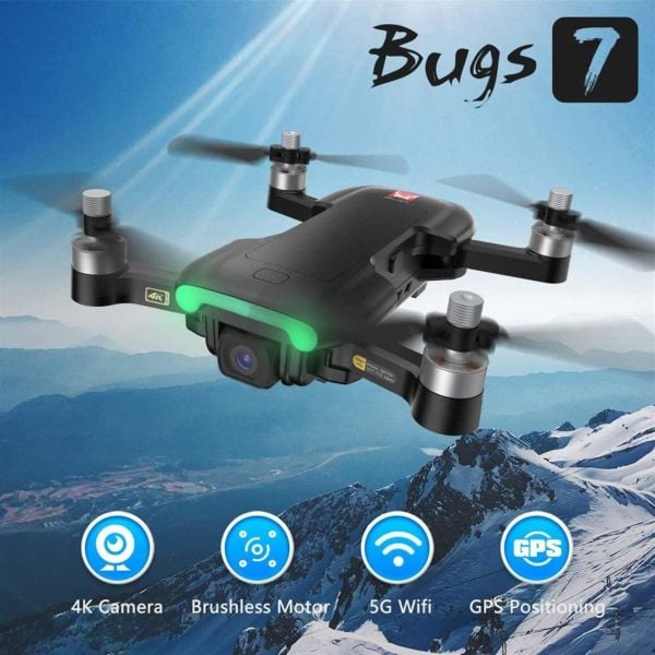 MJX 7 KATLANIR DRON-FIRÇASIZ MOTORLU,UZAKTAN KUMANDALI,GPS,4K WİFİ KAMERA,2 ADET 7.6V 1500MAH Lİ-PO PİL,ŞARJ ALETİ.