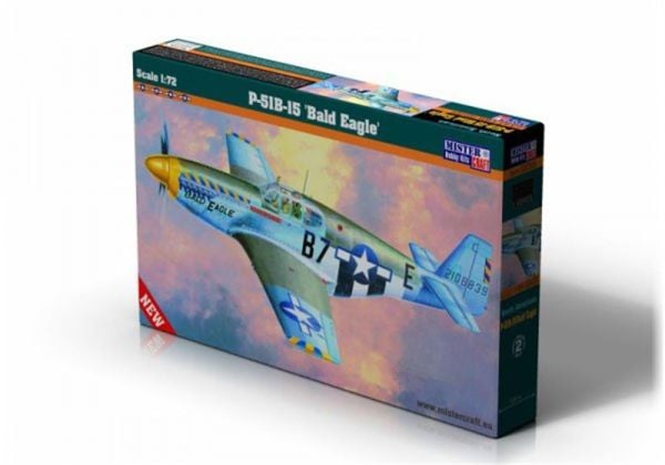 Mistercraft C054 1/72 Ölçek, P-51 B-15 (Bald Eagle) Savaş Uçağı, Plastik Model kiti