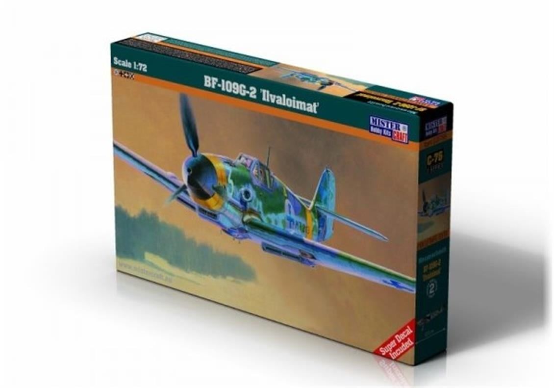 Mistercraft C076 1/72 Ölçek, BF-109G-2 ( Ilmavoimat) Savaş Uçağı, Plastik Model kiti