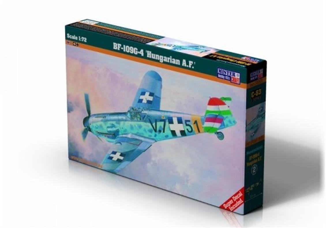 Mistercraft C083 1/72 Ölçek, BF-109G-4 (Hungarian A.F.) Savaş Uçağı, Plastik Model kiti