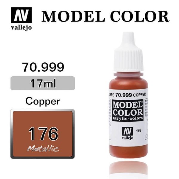 Vallejo 70999 17 ml. (176) Copper-Metallic, Model Color Serisi Model Boyası