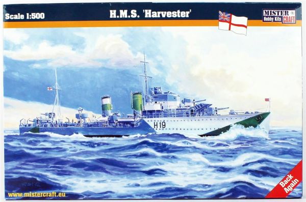 Mistercraft S098 1/500 Ölçek, HMS (Harvester) Zırhlı Gemi, Plastik Model kiti