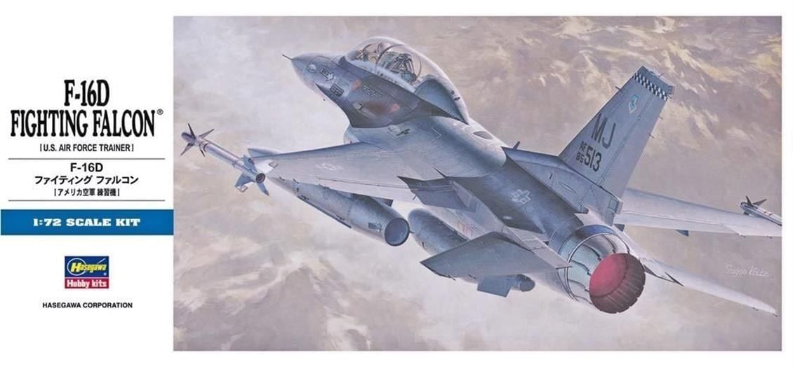 Hasegawa D15 445 1/72 Ölçek, F-16D Fighting Falcon, Savaş Uçağı, Plastik Model kiti