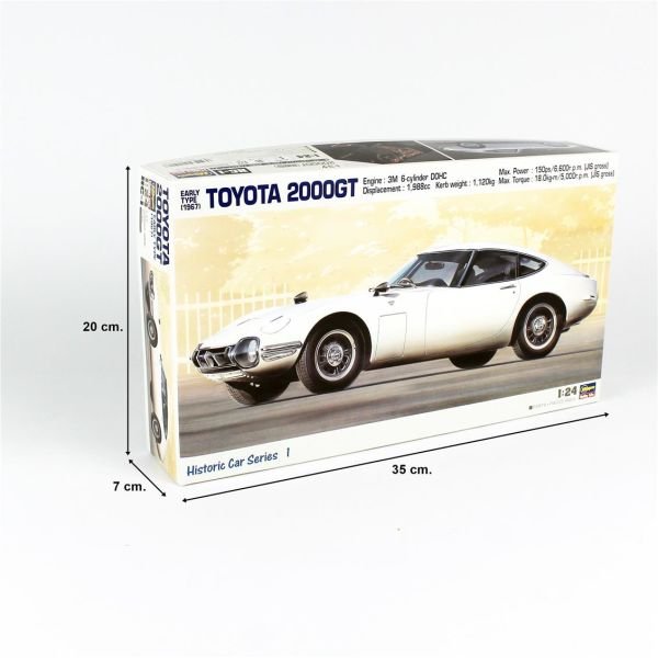 Hasegawa HC1 21101 1/24 Ölçek, Toyota 2000GT 1967, Otomobil, Plastik Model kiti