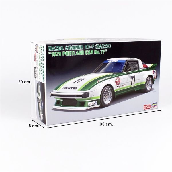 Hasegawa 20661 1/24 Ölçek, Mazda Savanna RX-7 (SA22C) (1979 Portland Car No.77), Yarış Aracı, Plastik Model kiti