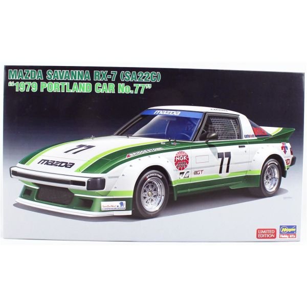 Hasegawa 20661 1/24 Ölçek, Mazda Savanna RX-7 (SA22C) (1979 Portland Car No.77), Yarış Aracı, Plastik Model kiti