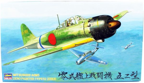 Hasegawa JT23 19123 1/48 Ölçek, MitsubishiI A6M5 Zero Fighter Type 52 (Zeke), Savaş Uçağı, Plastik Model kiti