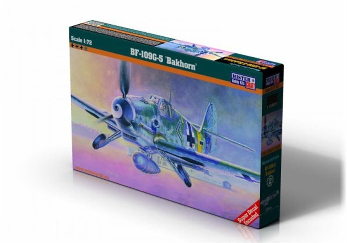 Mistercraft C107 1/72 Ölçek, BF-109G-5 (Bakhorn) Savaş Uçağı, Plastik Model kiti