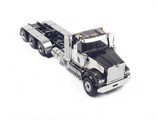 Diecast Masters 71066 1/50 Ölçek, Western Star 4900 SF Tandem Çekici, Siyah, Sergilemeye Hazır Metal Model