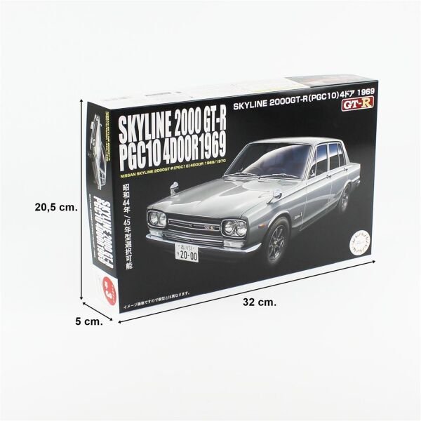 Fujimi ID-3 04715 1/24 Ölçek, Nissan PGC-10 GT-R 1969 , Otomobil Plastik Model Kiti