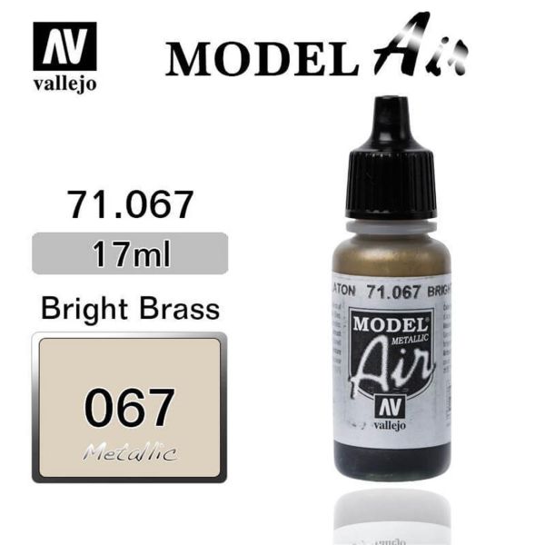 Vallejo 71067 17 ml. Bright Brass, Model Air Serisi Model Boyası