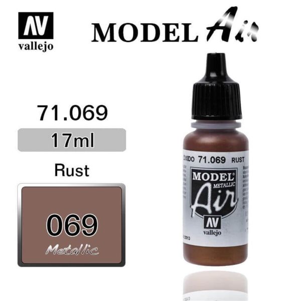 Vallejo 71069 17 ml. Rust, Model Air Serisi Model Boyası