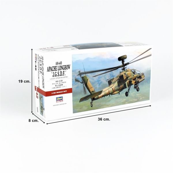 Hasegawa PT42 7242 1/48 Ölçek, AH-64D Apache Longbow (JGSDF), Askeri Helikopter, Plastik Model kiti