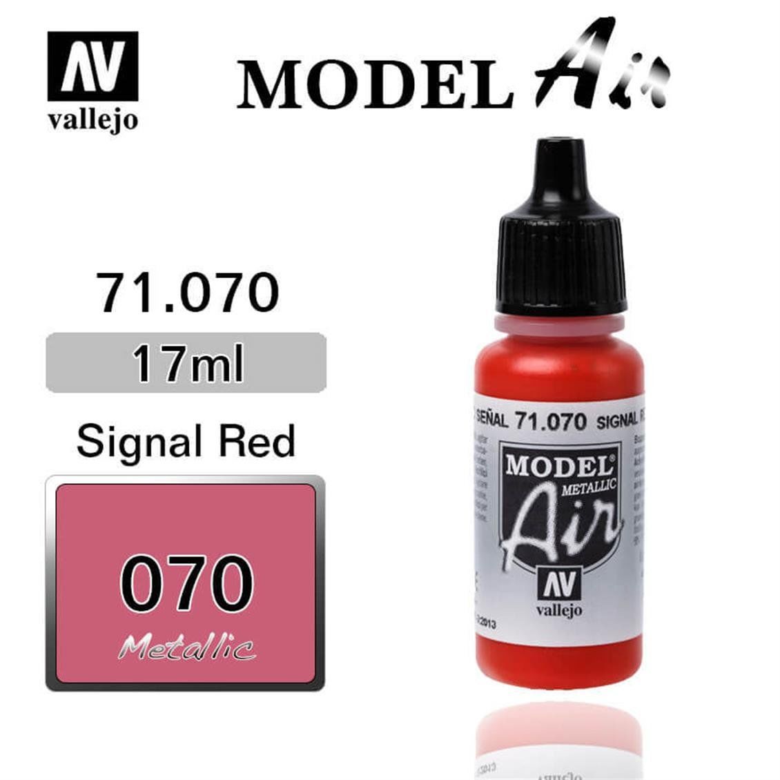 Vallejo 71070 17 ml. Signal Red, Model Air Serisi Model Boyası