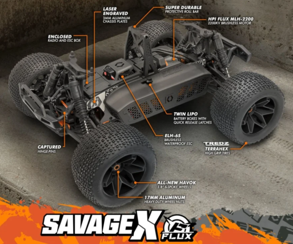 HPI 1/8 Savage X Flux V2 Brushless 4WD RTR