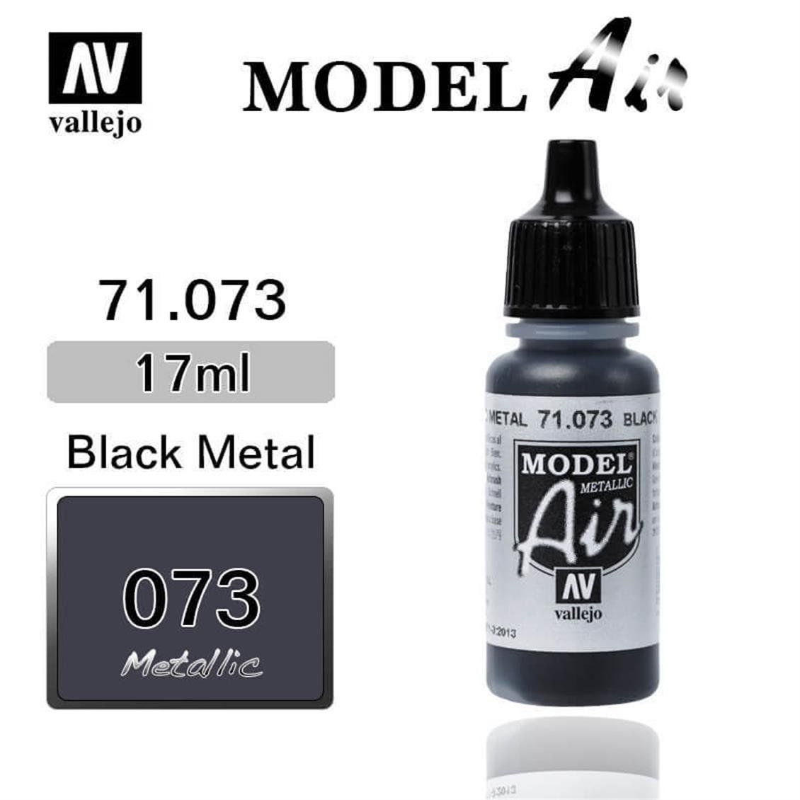 Vallejo 71073 17 ml. Black, Model Air Serisi Model Boyası