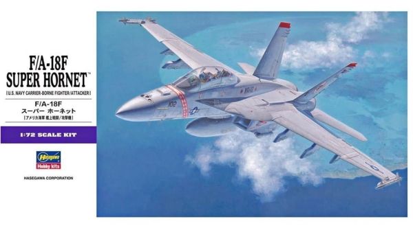 Hasegawa E18 548 1/72 Ölçek, F/A-18F Super Hornet, Savaş Uçağı, Plastik Model kiti