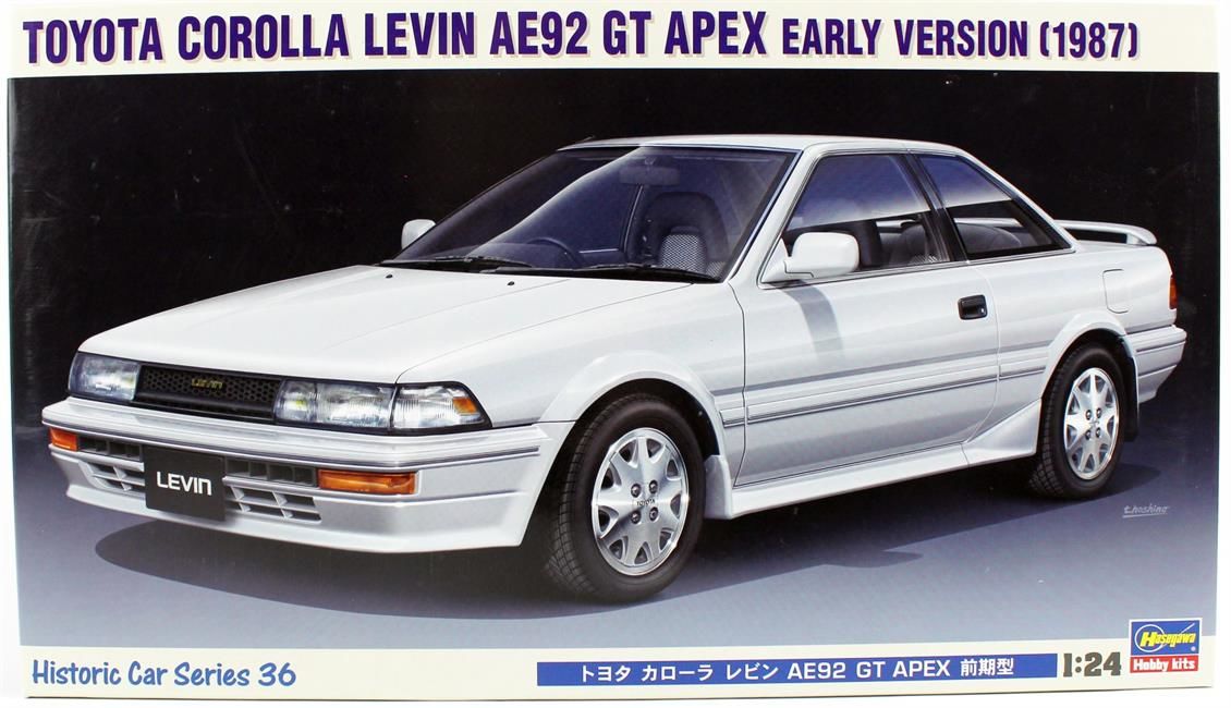 Hasegawa HC36 21136 1/24 Ölçek, Toyota Corolla Nevin AE92 Apex 1987, Otomobil, Plastik Model kiti