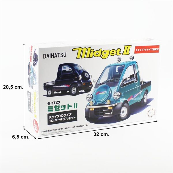 Fujimi ID-114 04732 1/24 Ölçek, Daihatsu Midget Type R/Type D, Kamyonet Plastik Model Kiti