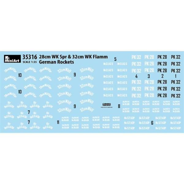 MiniArt Alman Roketleri 28 cm VK Spr & 32 cm WK Flamm