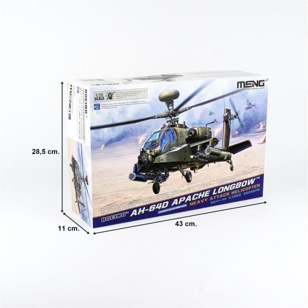 Meng QS-004 1/35 Ölçek, Boeing AH-64D Apache Longbow, Ağır Saldırı Helikopteri, Plastik model Kiti