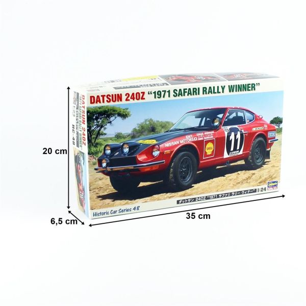 Hasegawa HC48 21148 1/24 Ölçek, Datsun 240Z (1971 Safari Rally Winner), Yarış Aracı, Plastik Model kiti