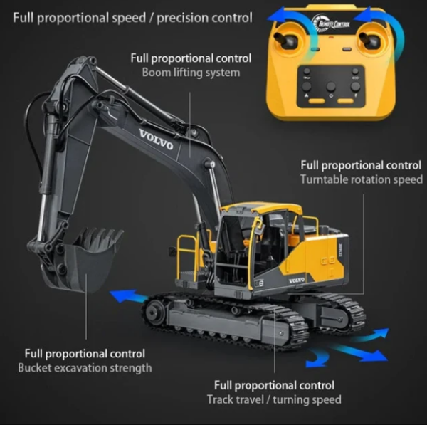 1/16 Volvo RC Metal Ekskavatör