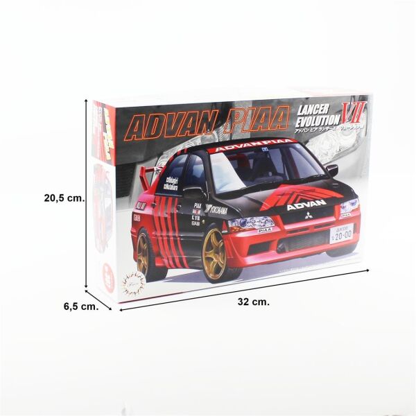 Fujimi ID-307 04762 1/24 Ölçek, Mitsubishi Advan-Piaa Lancer Evolution VII, Yarış AracıPlastik Model Kiti