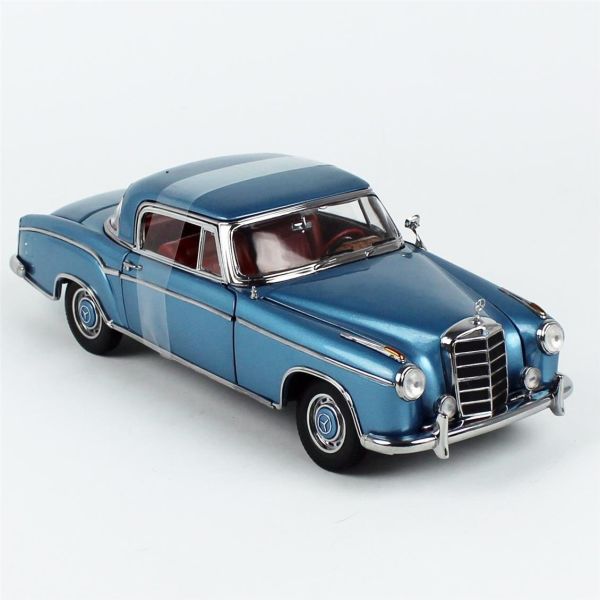 Sunstar 3592 1/18 Ölçek, 1958 Mercedes-Benz 220 SE Coupe, Açık Mavi metalik, Sergilemeye Hazır Metal Araba Modeli