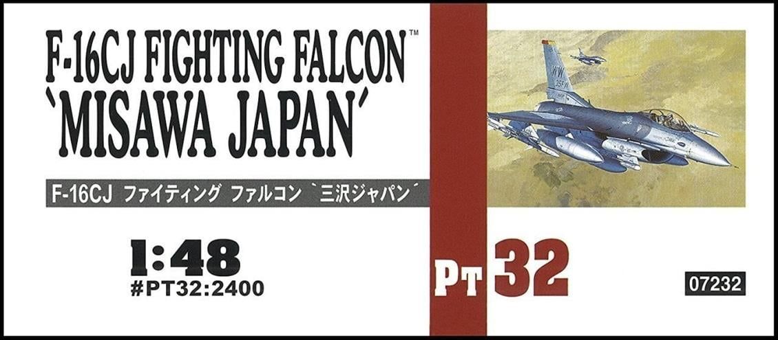 Hasegawa PT32 7232 1/48 Ölçek, F-16CJ Fighting Falcon (Misawa Japan), Savaş Uçağı, Plastik Model kiti