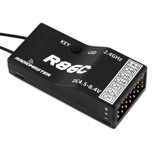 RadioMaster R86C  V2 6-Kanal PWM / 8-Kanal S-Bus Alıcı 2.4Ghz