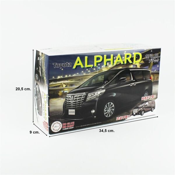 Fujimi C-NX-7 06607 1/24 Ölçek, Toyota Alphard GF3.5L (Black), Minibüs Plastik Model Kiti