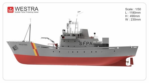 Türkmodel FBV WESTRA “Scottish Fisher Protection Vessel” R/C 1/50