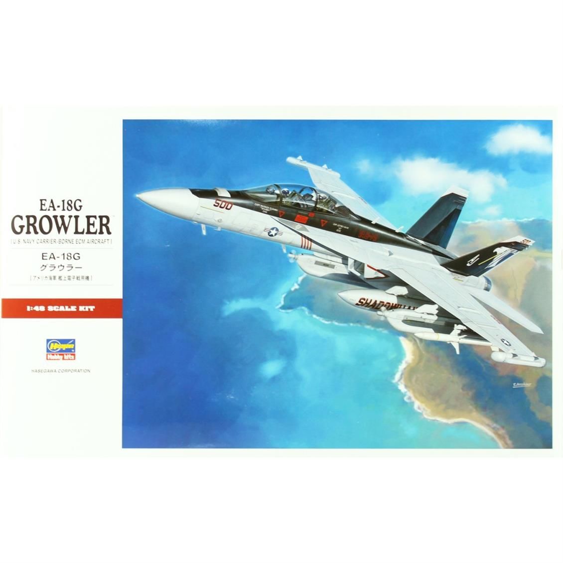 Hasegawa PT52 7252 1/48 Ölçek, EA-18G Growler, Savaş Uçağı, Plastik Model kiti