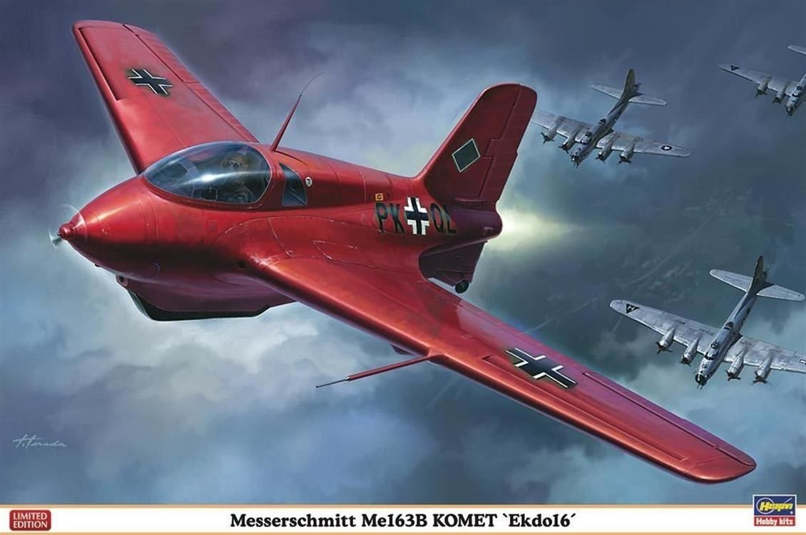 Hasegawa 8213 1/32 Ölçek, Messerschmitt ME163B Komet Ekdo 16, Savaş Uçağı, Plastik Model kiti