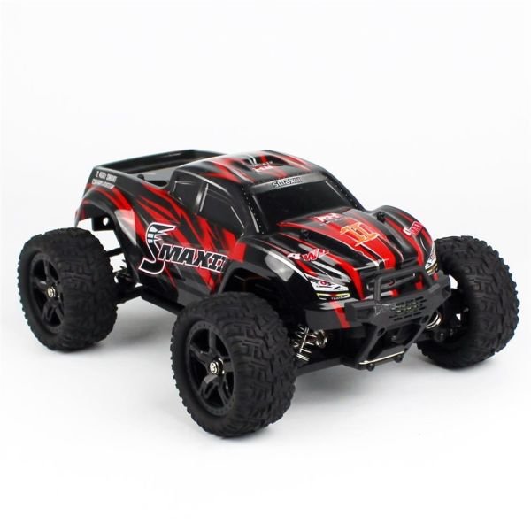 Remo 1635 1/16 Ölçek, 4WD Off Road Monster Truck (Smax) Kırmızı Kaportalı, Fırçasız Motorlu, 7.4V 1500Mah Li-Po Pilli, RC Model