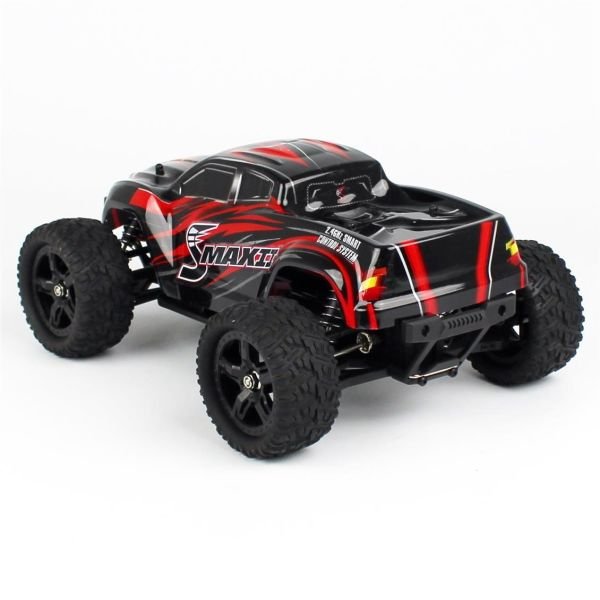 Remo 1635 1/16 Ölçek, 4WD Off Road Monster Truck (Smax) Kırmızı Kaportalı, Fırçasız Motorlu, 7.4V 1500Mah Li-Po Pilli, RC Model