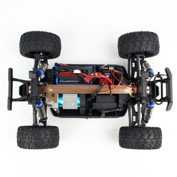 Remo 1635 1/16 Ölçek, 4WD Off Road Monster Truck (Smax) Mavi Kaportalı, Fırçasız Motorlu, 7.4V 1500Mah Li-Po Pilli, RC Model Ar