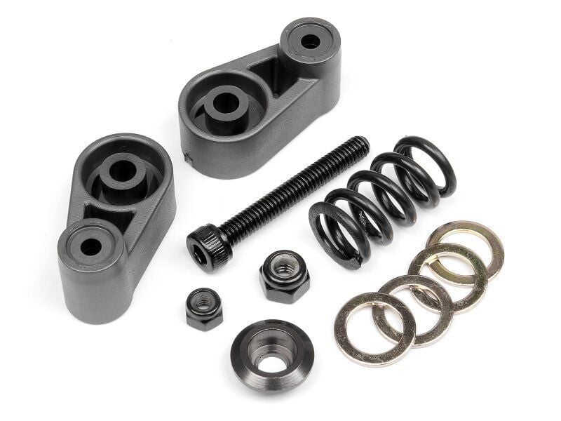 SERVO SAVER SET (GUNMETAL)  Baja 5B/5T/5SC