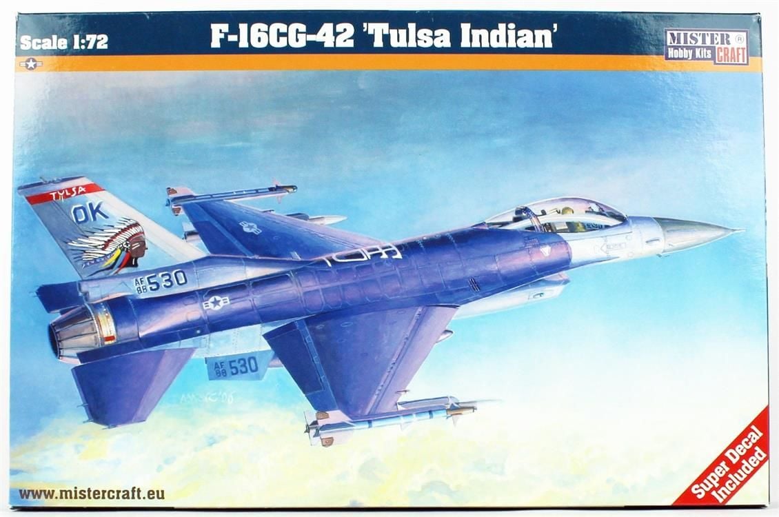 Mistercraft D105 1/72 Ölçek, F-16C-42 (Tulsa Yerlileri) Savaş Uçağı, Plastik Model kiti