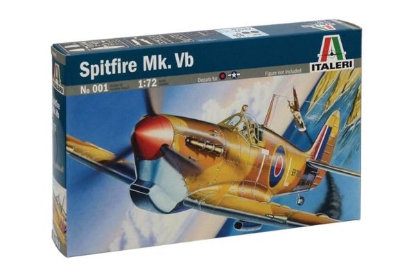 Italeri 0001S 1/72 Ölçek, Spitfire Mk.Vb Savaş Uçağı, Plastik Model kiti