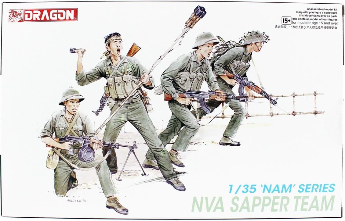 Dragon 3308 1/35 Ölçek, NVA Vietnam Sapper Timi, Plastik Model Kiti