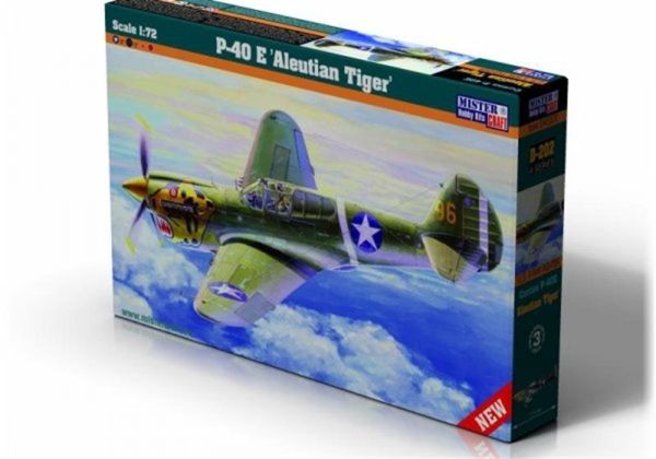 Mistercraft D202 1/72 Ölçek, P-40E (Aleut Kaplanı) Savaş Uçağı, Plastik Model kiti