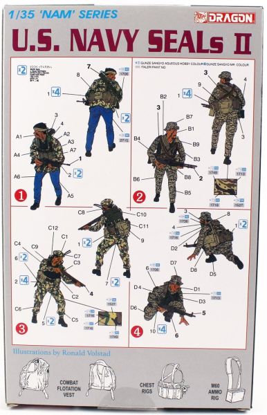 Dragon 3316 1/35 Ölçek, Amerikan Donanması, Vietnam Seal Ekibi-2, Plastik Model Kiti